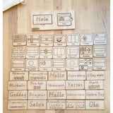 'Hello' , A Wooden Language, Country and Flag Puzzle